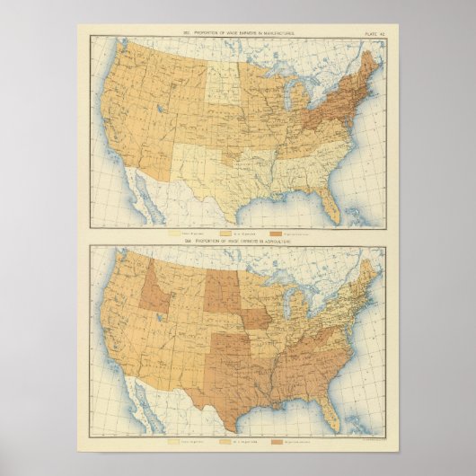 42 Loonwerkers, industrie, landbouw Poster (Voorkant)