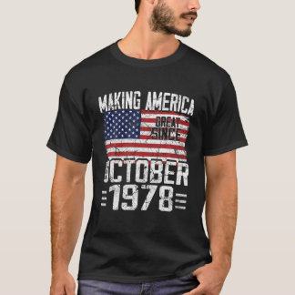 42 oktober 1978 Amerikaanse vlag 42 Y T-shirt