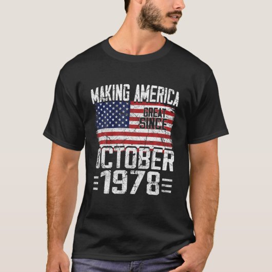42 oktober 1978 Amerikaanse vlag 42 Y T-shirt (Voorkant)
