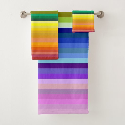 42 Strepen Rainbow Spectrum Bad Handdoek (Insitu)