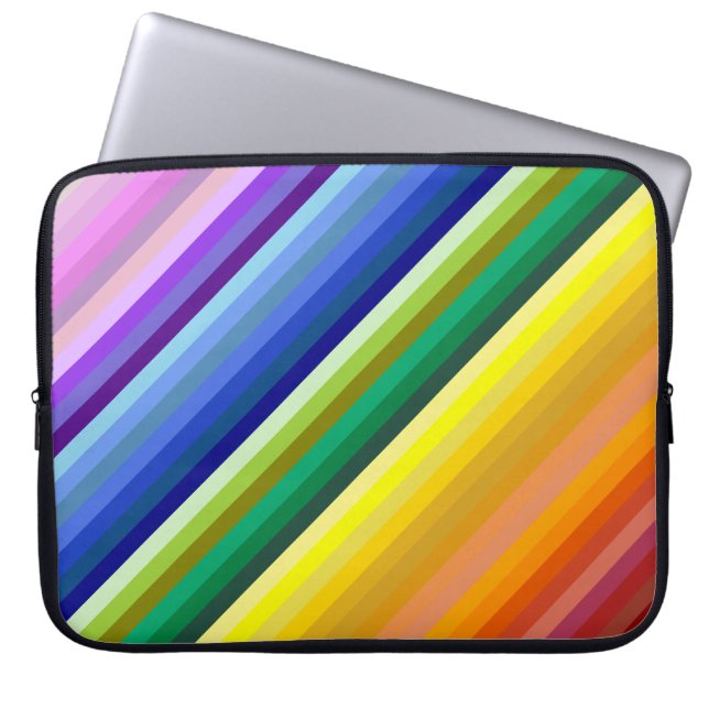 42 Strepen Rainbow Spectrum Laptop Sleeve (Voorkant)