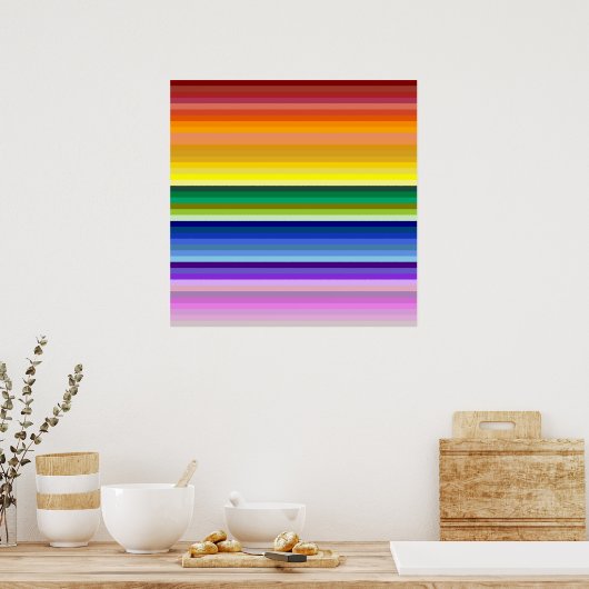 42 Strepen Rainbow Spectrum Poster (Keuken)