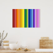 42 Strepen Rainbow Spectrum Poster (Keuken)