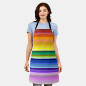 42 Strepen Rainbow Spectrum Schort (Gedragen)