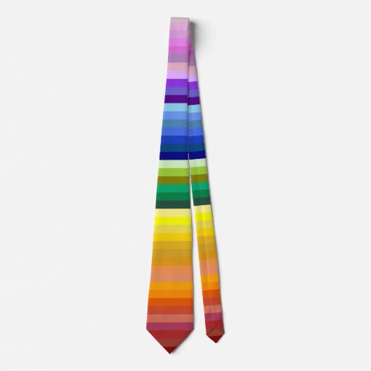 42 Strepen Rainbow Spectrum Stropdas (Voorkant)