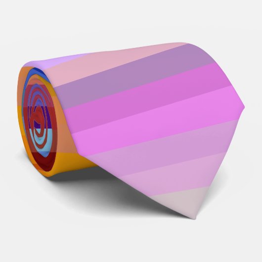 42 Strepen Rainbow Spectrum Stropdas (Opgerold)