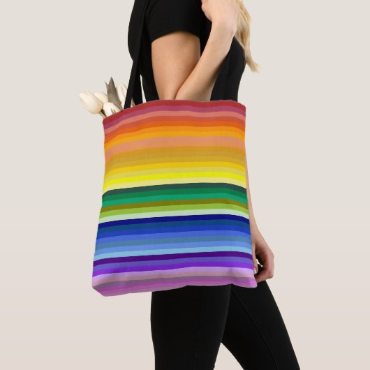 42 Strepen Rainbow Spectrum Tote Bag (Dichtbij)