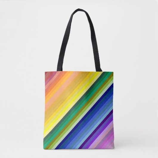 42 Strepen Rainbow Spectrum Tote Bag (Voorkant)