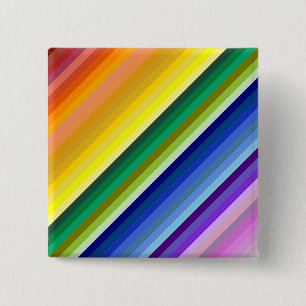 42 Strepen Rainbow Spectrum Vierkante Button 5,1 Cm