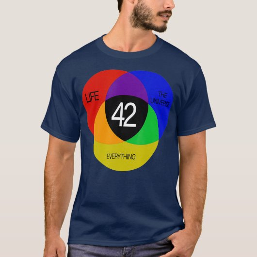 42 The Answer to Life the Universe and Tshirt (Voorkant)