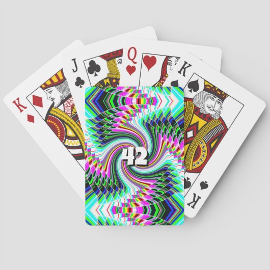 42 (U kunt het nummer wijzigen) Pokerkaarten (Achterkant)