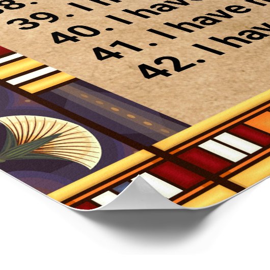 42 wetten van Ma ' at - Poster inzake negatieve co (Hoek)