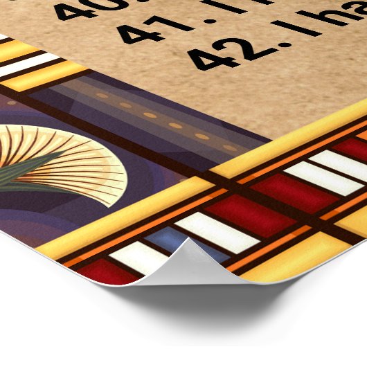 42 wetten van Ma ' at - Poster inzake negatieve co (Hoek)