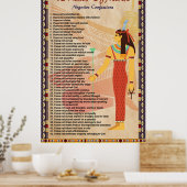 42 Wetten Van Ma'at - Negatieve Belijdenis Poster (Keuken)