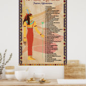 42 wetten van Ma'at - Positive Affirmations Poster (Keuken)