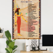 42 wetten van Ma'at - Positive Affirmations Poster (Thuiskantoor)