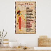 42 wetten van Ma'at - Positive Affirmations Poster (Keuken)