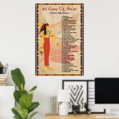 42 wetten van Ma'at - Positive Affirmations Poster (Thuiskantoor)