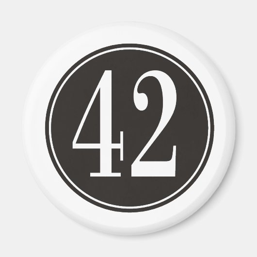 #42 Zwarte cirkel Magneet (Voorkant)