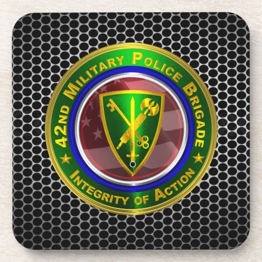 42e brigade van de militaire politie "Integriteit  Bier Onderzetter (Voorkant)