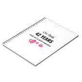 42e bruiloft Jubileum Funny Gift voor hem of haar Notitieboek (Linkerzijde)