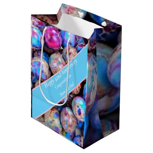 42e bruiloft Jubileum Imperial Jasper Medium Cadeauzakje (Voorkant Gekanteld)