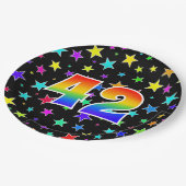 42e Evenement: Vet, Leuk, Kleurrijke Regenboog 42 Papieren Bordje (Gekanteld)