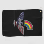 42e infanteriedivisie "Nooit vergeten" Eagle Golfhanddoek (Horizontaal)