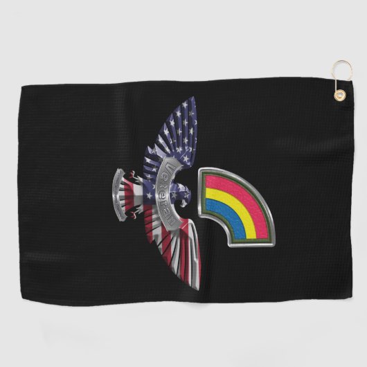 42e infanteriedivisie "Nooit vergeten" Eagle Golfhanddoek (Horizontaal)