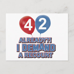 42e jaar oude design briefkaart