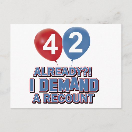42e jaar oude design briefkaart (Voorkant)