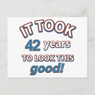 42e jaar oude design briefkaart