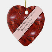 42e Jubileum Jasper Keramisch Ornament (Rechts)