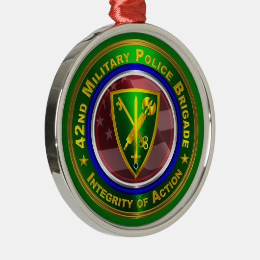 42e kerst van de militaire politie-brigade metalen ornament (Rechts)