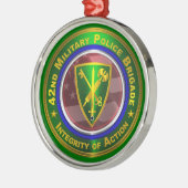 42e kerst van de militaire politie-brigade metalen ornament (Links)