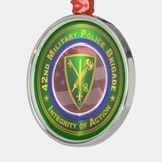 42e kerst van de militaire politie-brigade metalen ornament (Links)