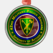 42e kerst van de militaire politie-brigade metalen ornament (Voorkant)