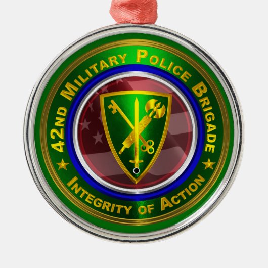 42e kerst van de militaire politie-brigade metalen ornament (Voorkant)