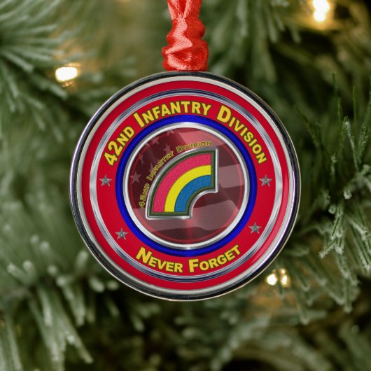 42e Kerstmis in de infanteriedivisie keepomwille Metalen Ornament (Boom)
