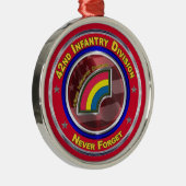 42e Kerstmis in de infanteriedivisie keepomwille Metalen Ornament (Rechts)