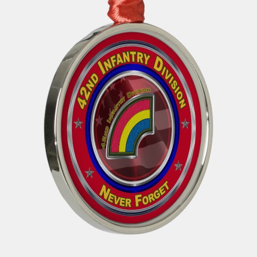 42e Kerstmis in de infanteriedivisie keepomwille Metalen Ornament (Rechts)