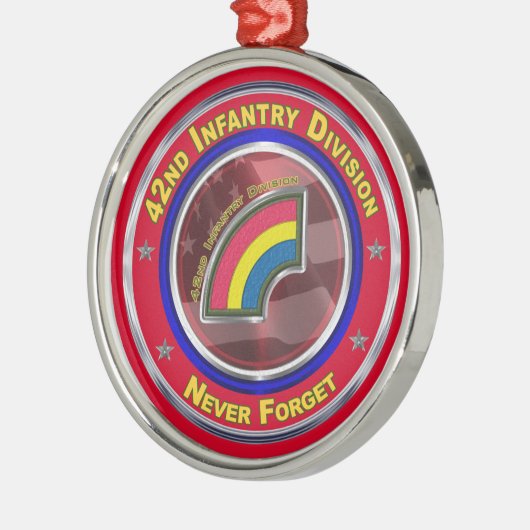 42e Kerstmis in de infanteriedivisie keepomwille Metalen Ornament (Links)