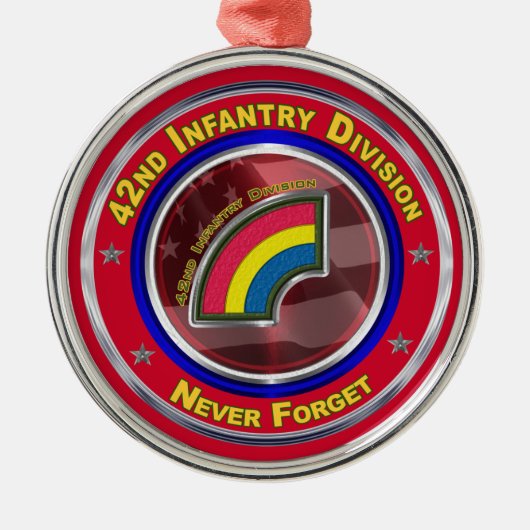 42e Kerstmis in de infanteriedivisie keepomwille Metalen Ornament (Voorkant)