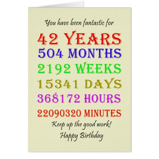 42e mijlpalen van de verjaardag (Voorkant)