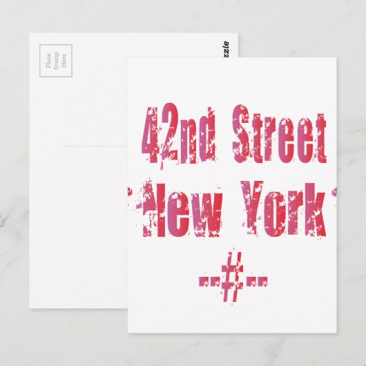 42e straat. briefkaart (Voorkant / Achterkant)