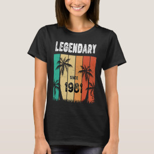 42e verjaardag 1981 voor mannen en vrouwen t-shirt