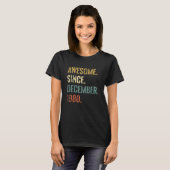 42e verjaardag 42 jaar oud Geweldige sinds 1 decem T-shirt (Voorkant volledig)