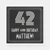 42e verjaardag: Art Deco geïnspireerd look "42" + Servet (Voorkant)