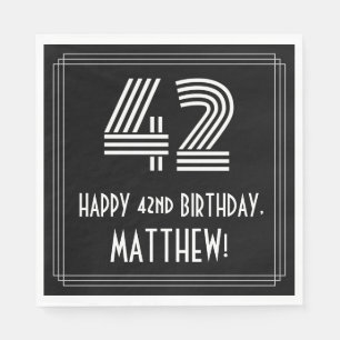 42e verjaardag: Art Deco geïnspireerd look "42" + Servet