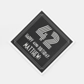 42e verjaardag: Art Deco geïnspireerd look "42" +  Servet (Hoek)